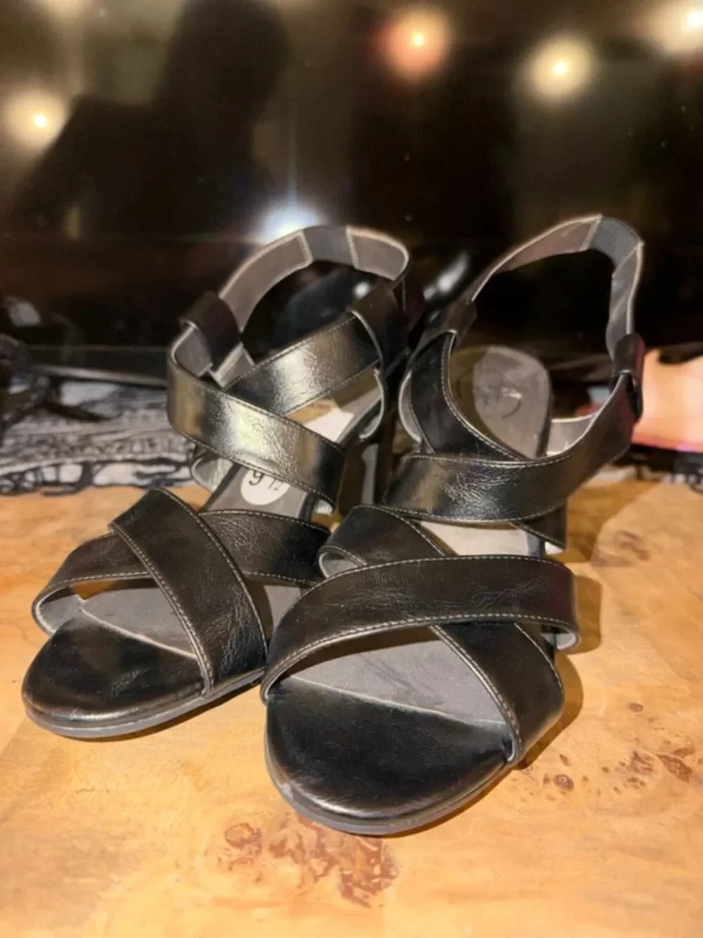 NWT Black LifeStride Strappy Open Toed Heels